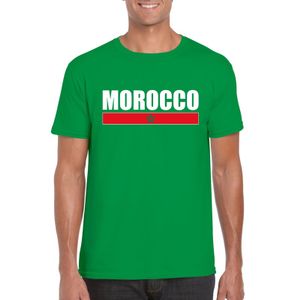 Groen Marokko supporter t-shirt voor heren