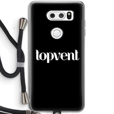Topvent Zwart: LG V30 Transparant Hoesje met koord