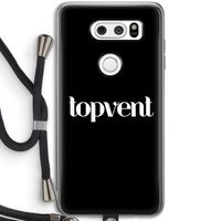 Topvent Zwart: LG V30 Transparant Hoesje met koord