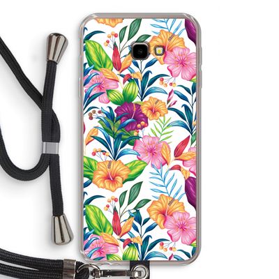 Tropisch 2: Samsung Galaxy J4 Plus Transparant Hoesje met koord