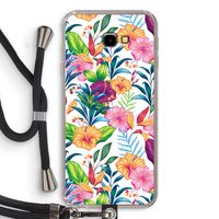 Tropisch 2: Samsung Galaxy J4 Plus Transparant Hoesje met koord