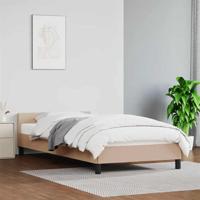 Bedframe met hoofdeinde zonder matras Cappuccino 100x200 cm