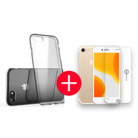 iPhone 7 Transparant Hoesje + GRATIS Screenprotector - Transparant - Extra Dun - Apple iPhone 7 - Hoes - Cover - Case - Screenprotector kit