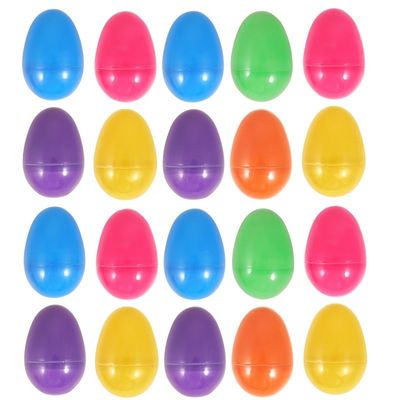Set van 18x stuks kunststof surprise paaseitjes multi-kleur 8 cm Set van 18x stuks kunststof surprise paaseitjes multi-kleur 8 cm