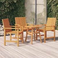 Tuinstoelen 3 st massief acaciahout