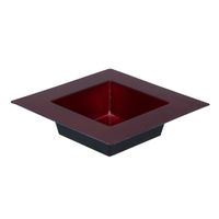 Tafel dienblad/plateau/tray - rood - 20 x 20 cm - kunststof - vierkant - thumbnail
