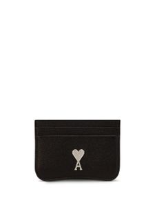 AMI Paris Paris Paris leather cardholder - Noir