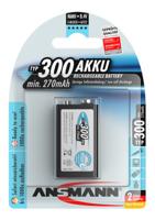Ansmann nimh accu 9 volt e blok typ 300 maxe 1er blister - thumbnail