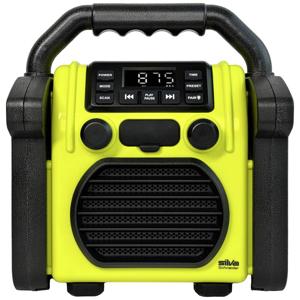 Silva Schneider BR 230 BT neon-gelb Bouwradio FM USB, Bluetooth Wekfunctie, Acculaadfunctie, Oplaadbaar, Spatwaterbestendig Neon-geel