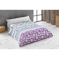 Dekbedovertrek set Hosteline TRIPOLI Mauve Bed van 135 2 Onderdelen