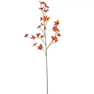 Kunstbloem Dansende orchideesteel 100cm - oranje