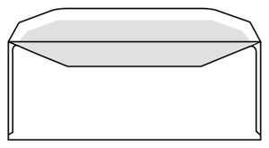 Envelop C5/6 114x229mm venster rechts gegomd wit 500st