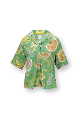 Pip Studio Flora Top Korte Mouw Matata Groen L