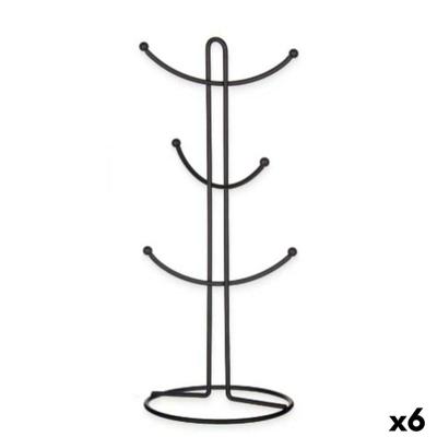 Hanger voor mokken Kinvara CN-W3154-1P CN-W3154-1P Zwart Metaal 16 x 39 x 16 cm (6 Stuks)