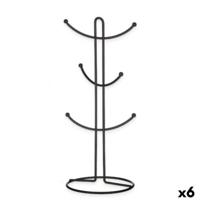 Hanger voor mokken Kinvara CN-W3154-1P CN-W3154-1P Zwart Metaal 16 x 39 x 16 cm (6 Stuks)