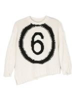 MM6 Maison Margiela Kids pull en maille intarsia - Blanc - thumbnail