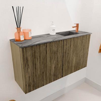 Toiletmeubel Mondiaz Joya Dlux | 80 cm | Meubelkleur Dusk | Faye wastafel Sombra Wasbak Rechts | 1 kraangat