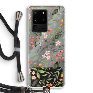 Sweet little flowers: Samsung Galaxy S20 Ultra Transparant Hoesje met koord