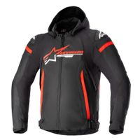 ALPINESTARS Zaca Waterproof Jacket, Textiel motorjas heren, Zwart-Helder Rood-Wit
