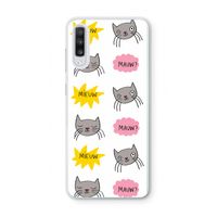 Meow: Samsung Galaxy A70 Transparant Hoesje Meow: Samsung Galaxy A70 Transparant Hoesje