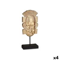 Decoratieve figuren Gift Decor QS98725 QS98725 Gouden Indiaas 17,5 x 36 x 10,5 cm (4 Stuks)