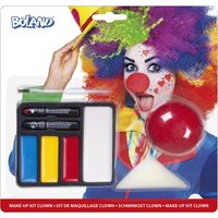 Complete clown schmink set inclusief clownsneus   -
