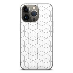 Zwart-witte kubussen: iPhone 13 Pro Transparant Hoesje