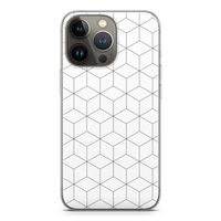 Zwart-witte kubussen: iPhone 13 Pro Transparant Hoesje