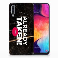 Samsung Galaxy A50 | Siliconen hoesje | met naam Already Taken Black