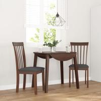 Eetkamerstoelen met kussens 2 st massief hout rubber bruin