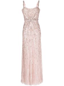 Jenny Packham robe longue Bright Gem à ornements en sequins - Rose