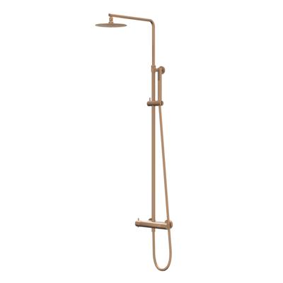 IVY Bond Regendoucheset - opbouw - 25cm slim hoofddouche - staafmodel handouche Geborsteld mat koper PVD CSB1GKAB