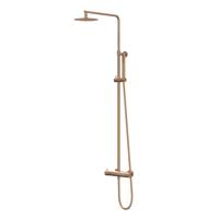 IVY Bond Regendoucheset - opbouw - 25cm slim hoofddouche - staafmodel handouche Geborsteld mat koper PVD CSB1GKAB