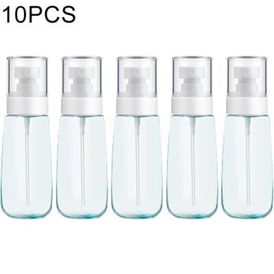 10 stuks Portable hervulbare plastic Fine mist parfum spray fles transparante lege spray sproeier fles 100ml (blauw)