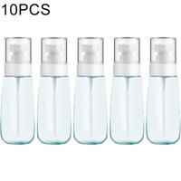 10 stuks Portable hervulbare plastic Fine mist parfum spray fles transparante lege spray sproeier fles 100ml (blauw)
