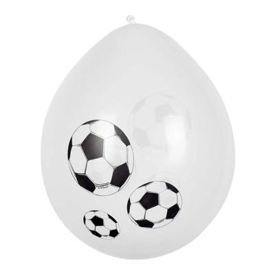 Boland Latex ballonnen voetbal 25cm, 6st.
