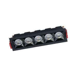 Lyora Zwarte inbouwspotMidi Led 5x1 leds - 4000K - 10065