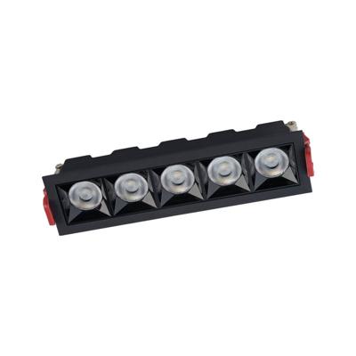 Lyora Zwarte inbouwspotMidi Led 5x1 leds - 4000K - 10065