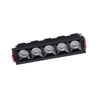 Lyora Zwarte inbouwspotMidi Led 5x1 leds - 4000K - 10065