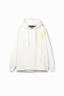 Oversized sweatshirt palmboom - WHITE - M