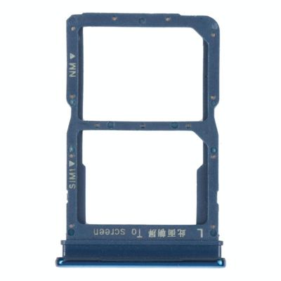 SIM-kaartlade + NM-kaartlade voor Huawei P Smart S (blauw)
