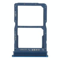 SIM-kaartlade + NM-kaartlade voor Huawei P Smart S (blauw)