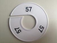 Maatring 11 cm wit/zwart 57