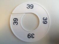 Maatring 9cm wit/zwart 39