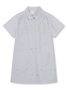 Givenchy Kids robe-chemise à logo brodé - Blanc