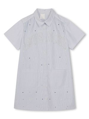 Givenchy Kids robe-chemise à logo brodé - Blanc