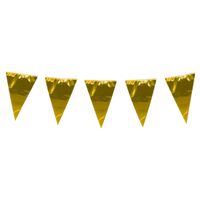Feestartikelen Vlaggenlijn metallic goud 10 meter XXL - thumbnail