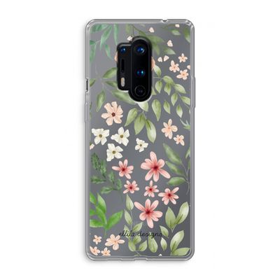 Botanical sweet flower heaven: OnePlus 8 Pro Transparant Hoesje