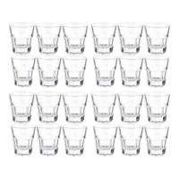 Vivalto shotglaasjes - 24x stuks - glas - transparant - 40 ml - borrelglazen