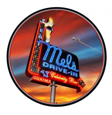 Mels Drive-in Sunset Zwaar Metalen Bord XL | 15% korting